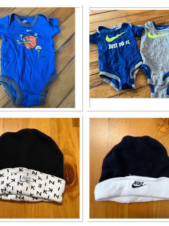 Nike Other - Nike Boys' Blue & Gray 'Just Do It' One-Piece Bodysuit Set
